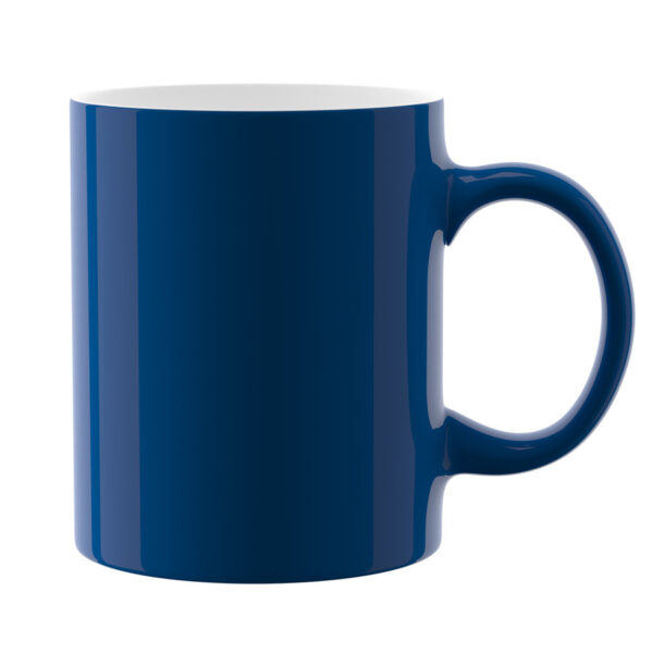 plain dark blue mug.